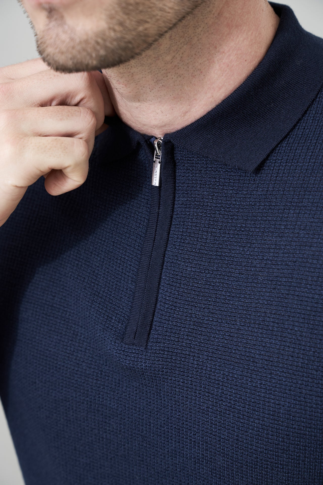 Micro Stitch 'Pazzano' Polo in Blue