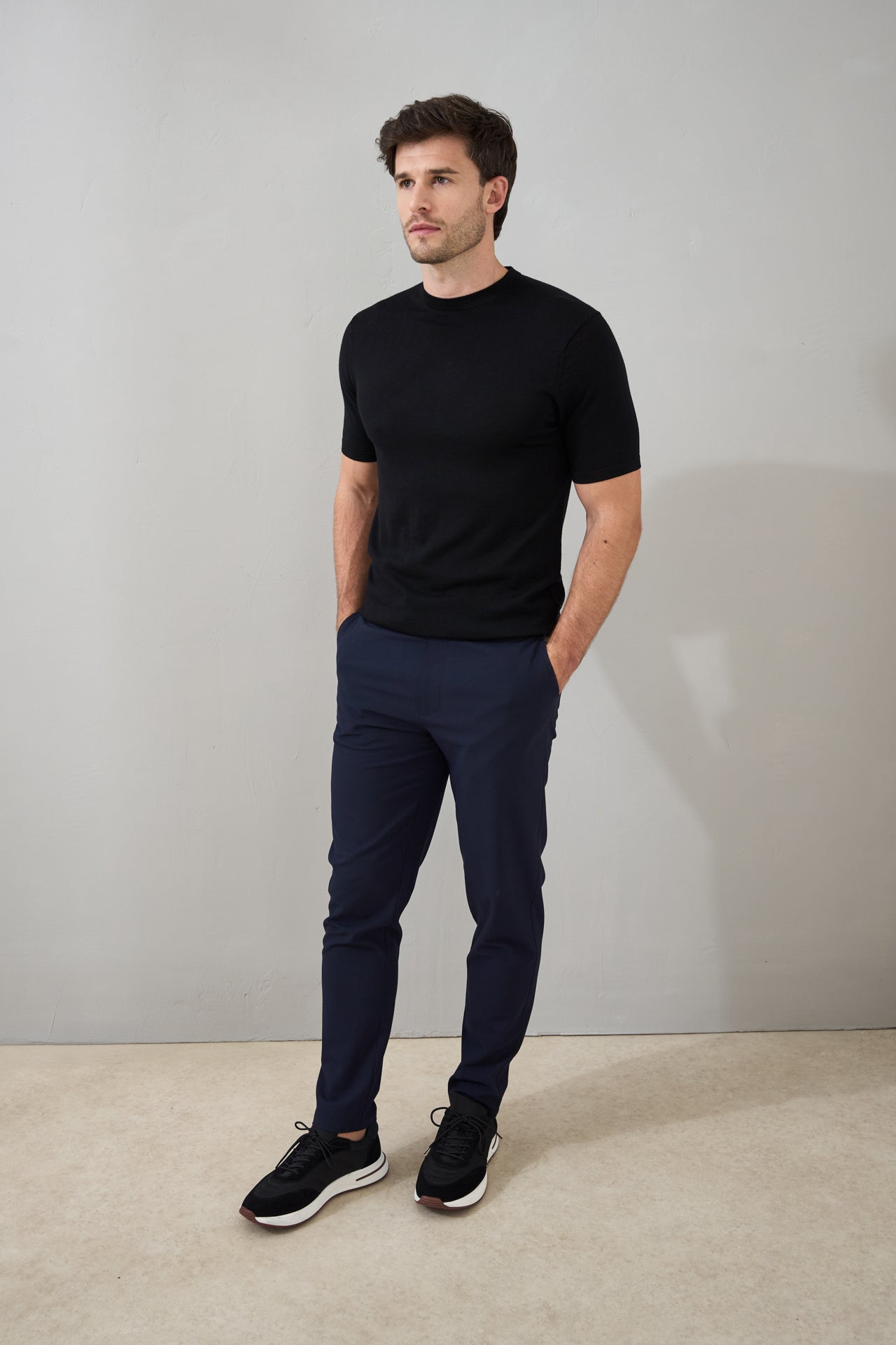 Slim Fit Tailored Trousers In Navy