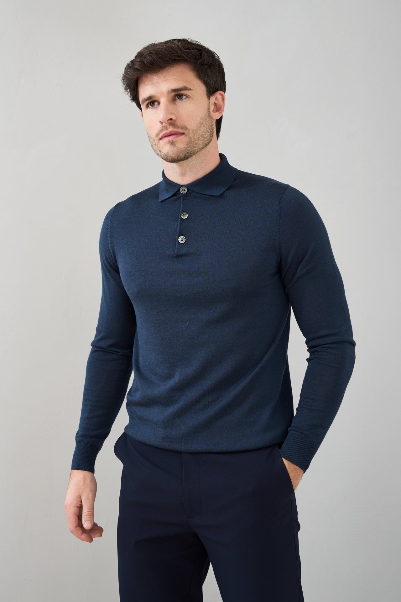 Slim Fit 'Palermo' Polo in Midnight Blue