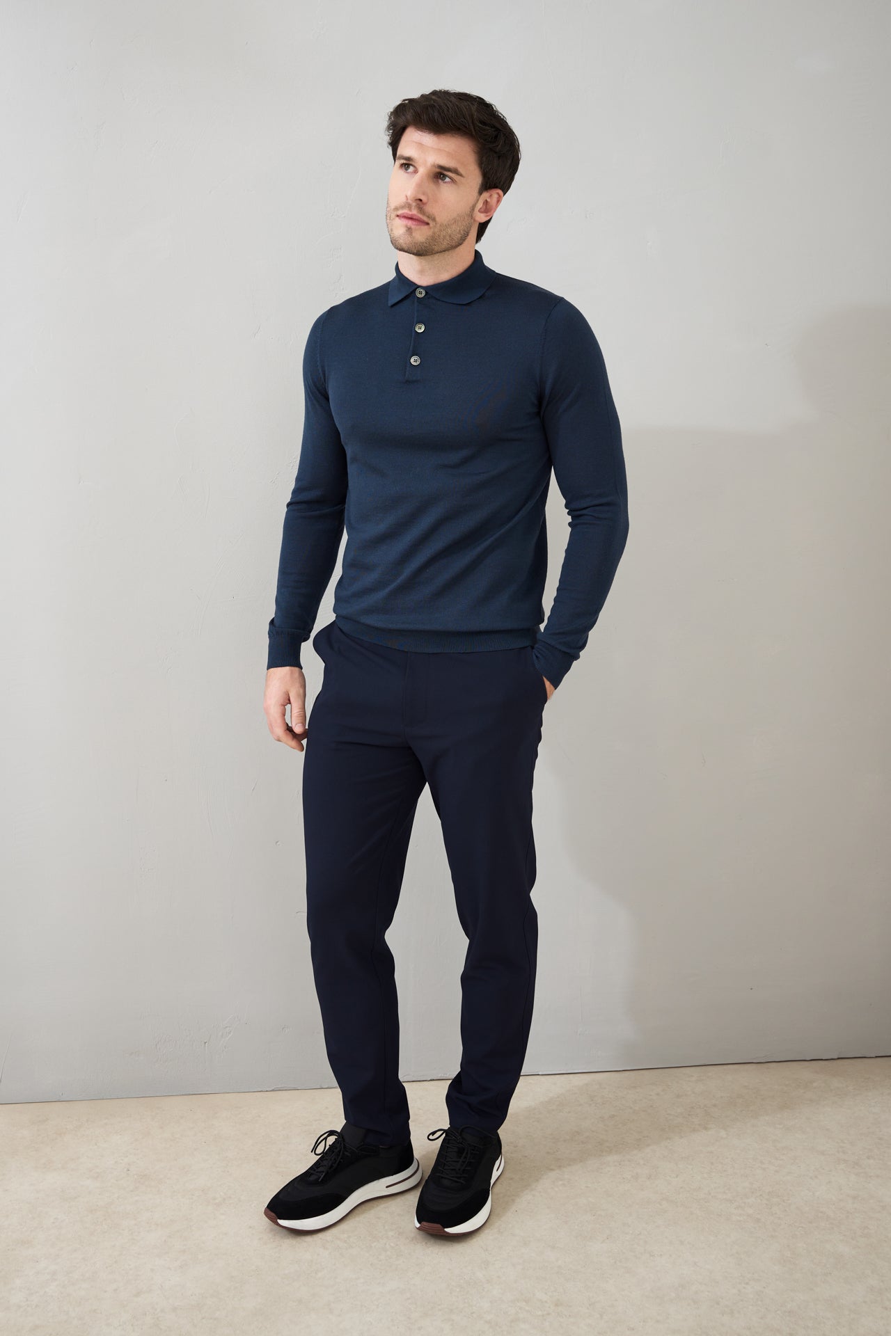 Slim Fit 'Palermo' Polo in Midnight Blue