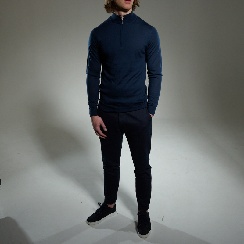 Slim Fit 'Amalfi' 1/4 Zip Pullover In Navy