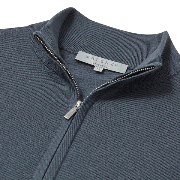 Slim Fit 'Amalfi' 1/4 Zip Pullover In Steel Grey