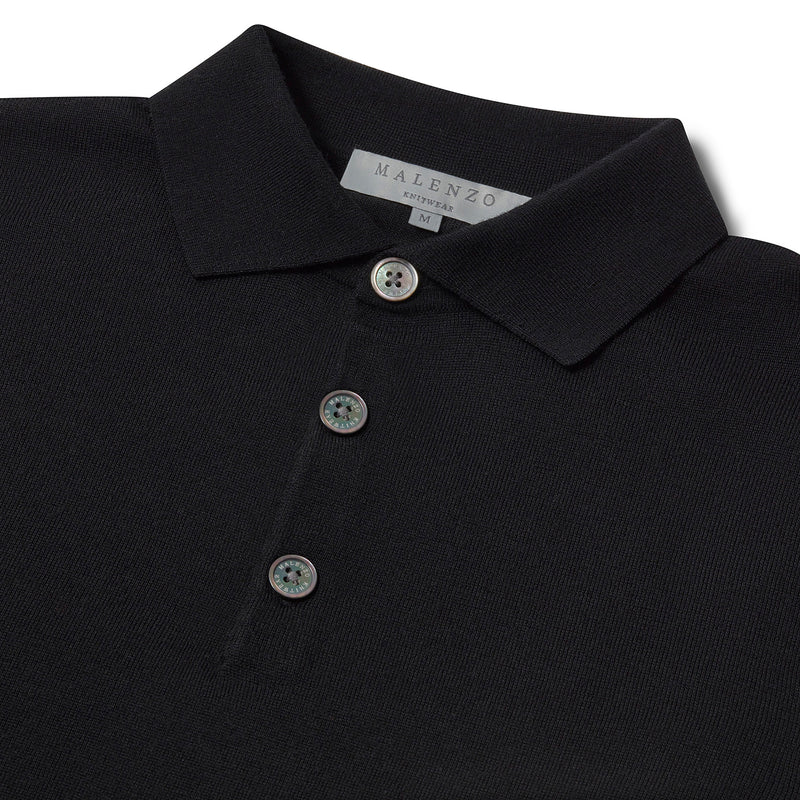 Slim Fit 'Palermo' Polo in Black