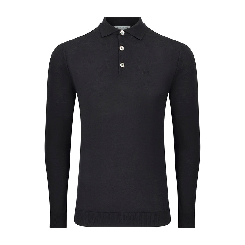 Slim Fit 'Palermo' Polo in Black