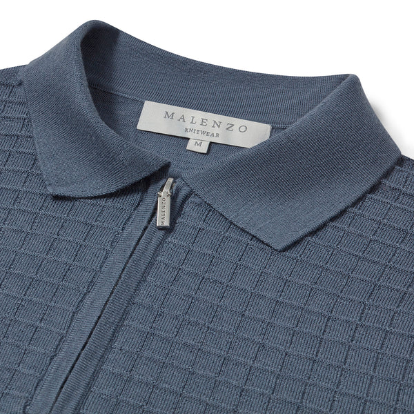 Slim Fit 'Florence' Polo in Steel Blue