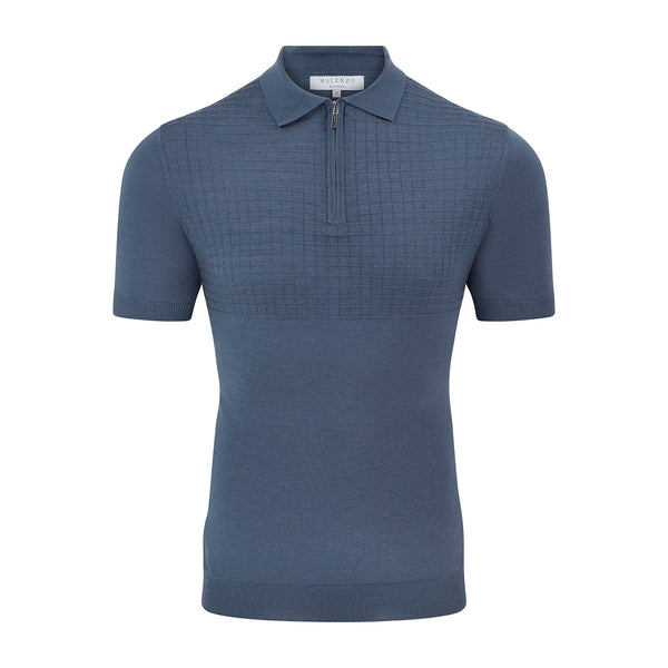Slim Fit 'Florence' Polo in Steel Blue