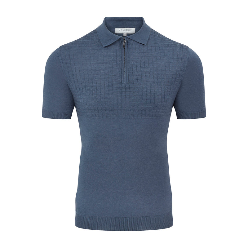 Slim Fit 'Florence' Polo in Steel Blue