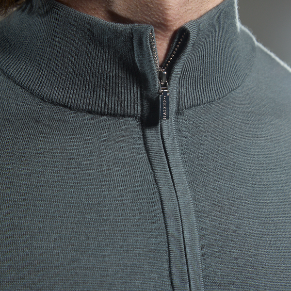 Slim Fit ‘Amalfi’ 1/4 Zip Pullover In Sage