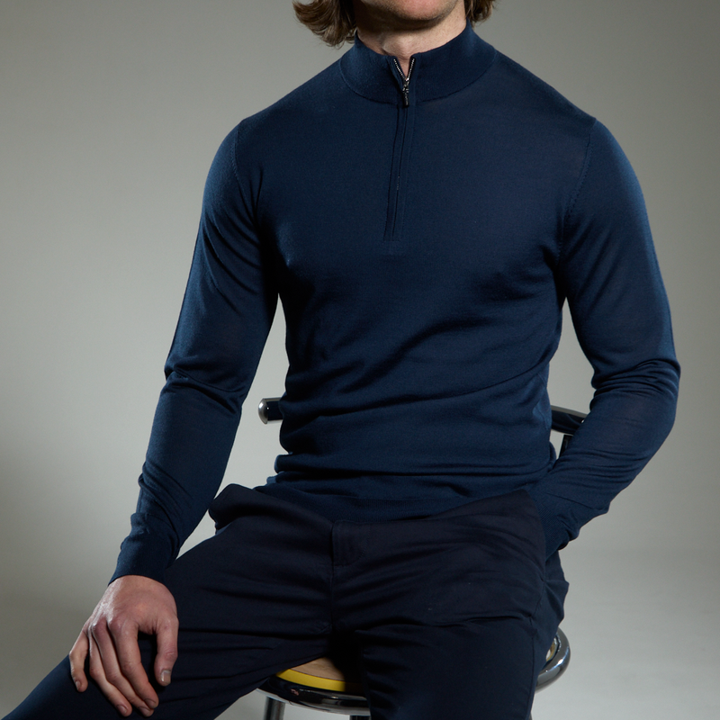 Slim Fit 'Amalfi' 1/4 Zip Pullover In Navy