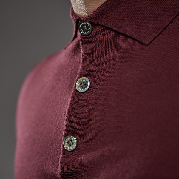 Slim Fit 'Palermo' Polo in Dark Burgundy