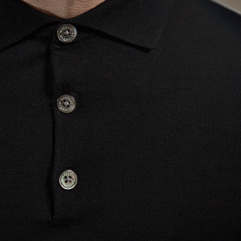 Slim Fit 'Palermo' Polo in Black