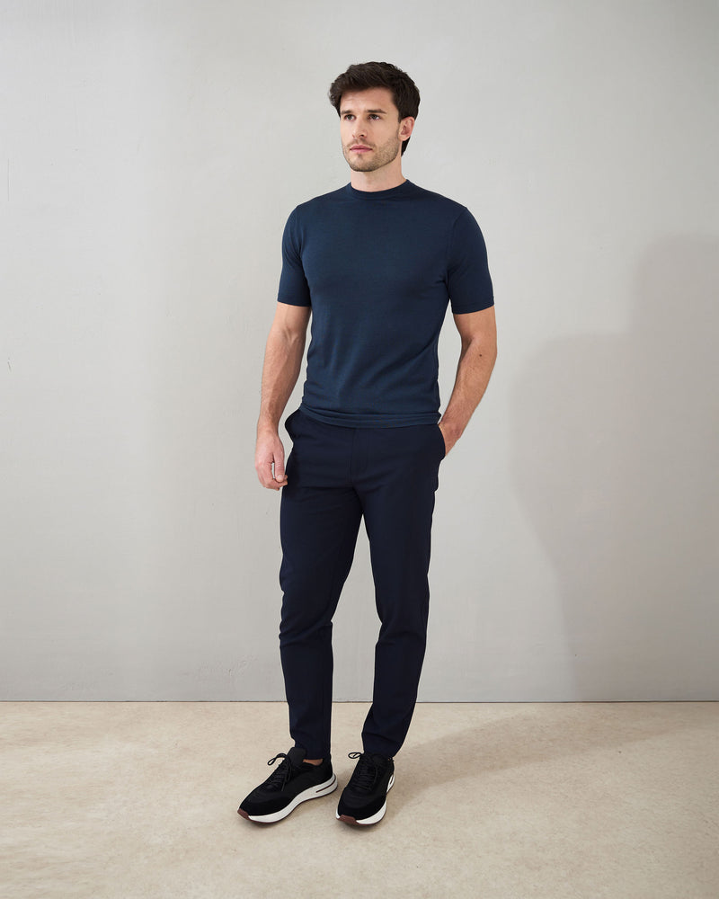 Slim Fit 'Capri' T-Shirt in Midnight Navy