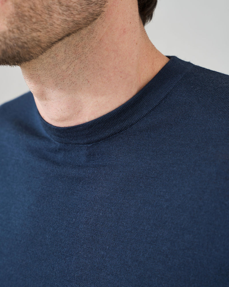 Slim Fit 'Capri' T-Shirt in Midnight Navy