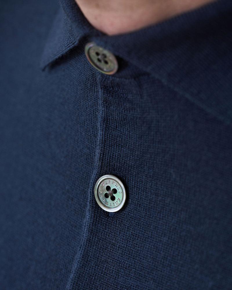 Slim Fit 'Palermo' Polo in Midnight Blue