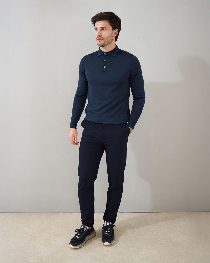 Slim Fit 'Palermo' Polo in Midnight Blue