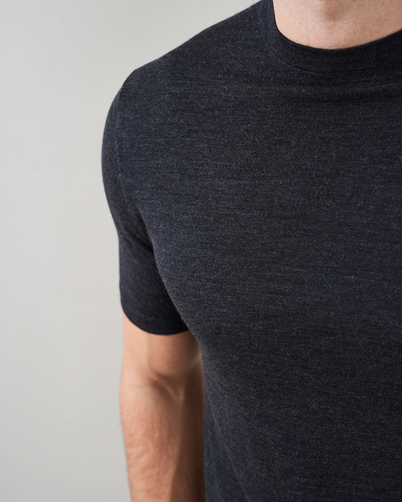 Slim Fit 'Capri' T-Shirt in Charcoal