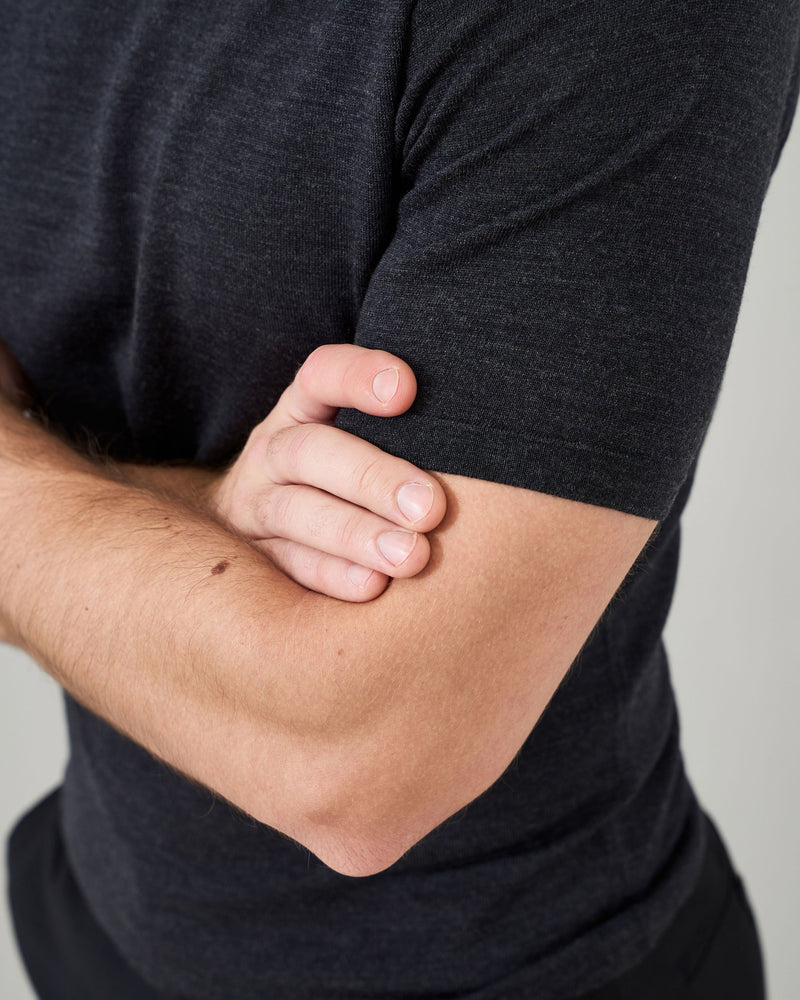 Slim Fit 'Capri' T-Shirt in Charcoal