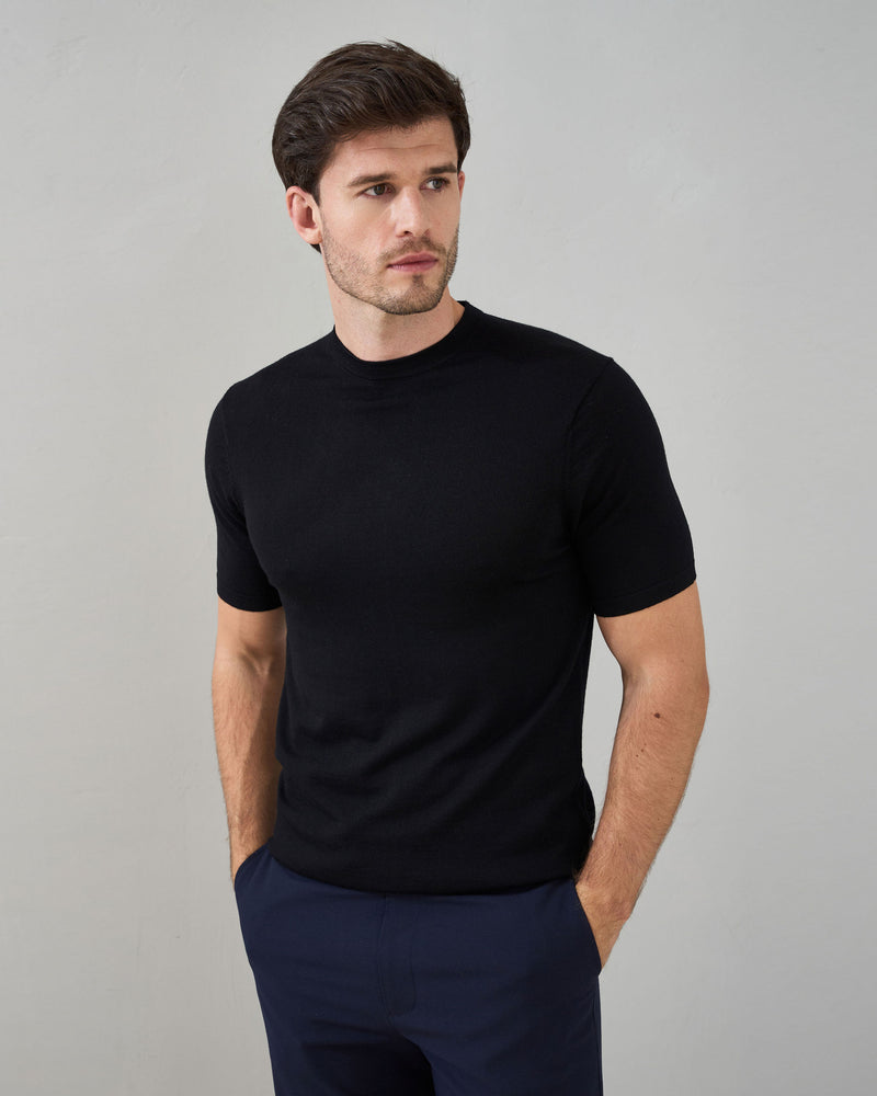 Slim Fit 'Capri' T-Shirt in Black