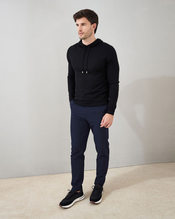 'Sorrento' Merino Hoodie in Black