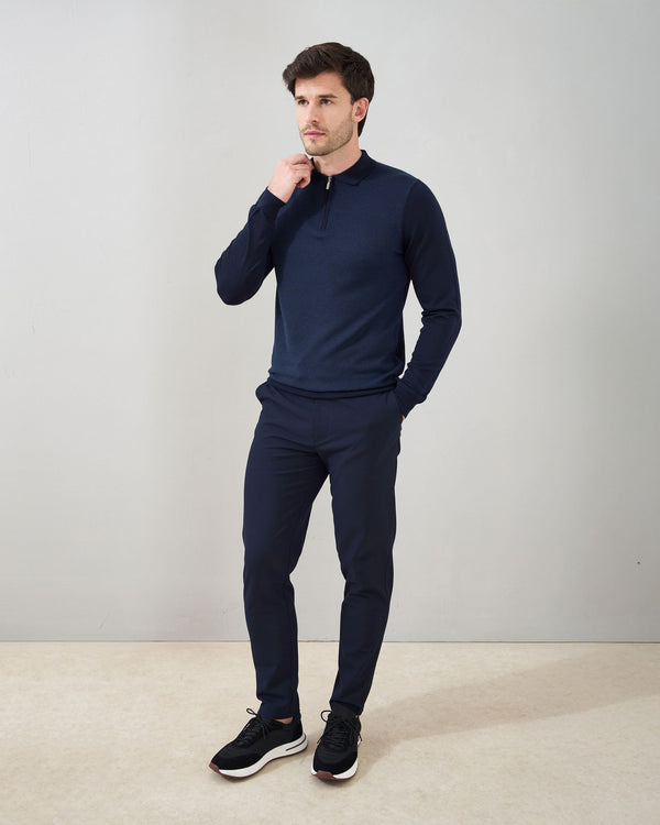 Micro Stitch 'Pazzano' Polo in Blue