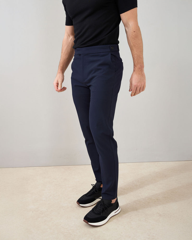 Slim Fit Tailored Trousers In Navy (Pre Order)