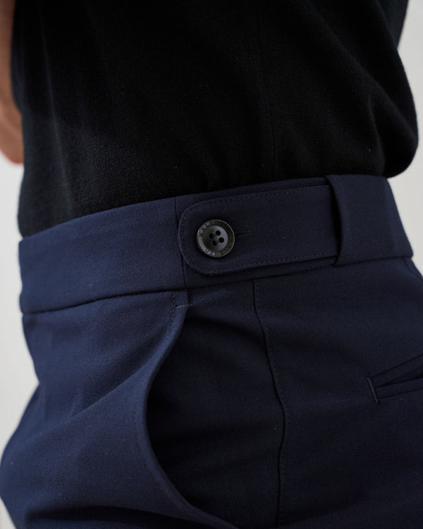 Slim Fit Tailored Trousers In Navy (Pre Order)
