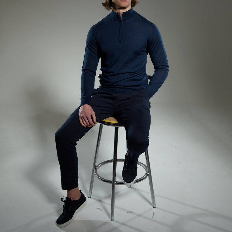 Slim Fit 'Amalfi' 1/4 Zip Pullover In Navy