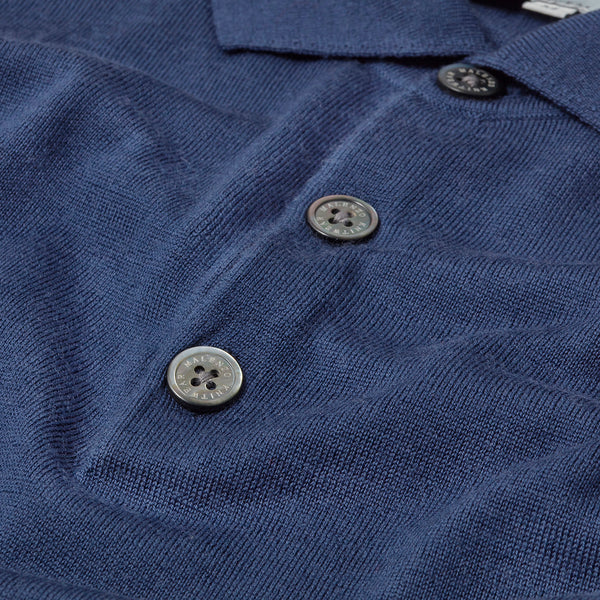 Slim Fit 'Palermo' Polo in Azure Blue