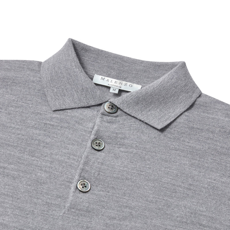 Slim Fit 'Palermo' Polo in Silver Marl