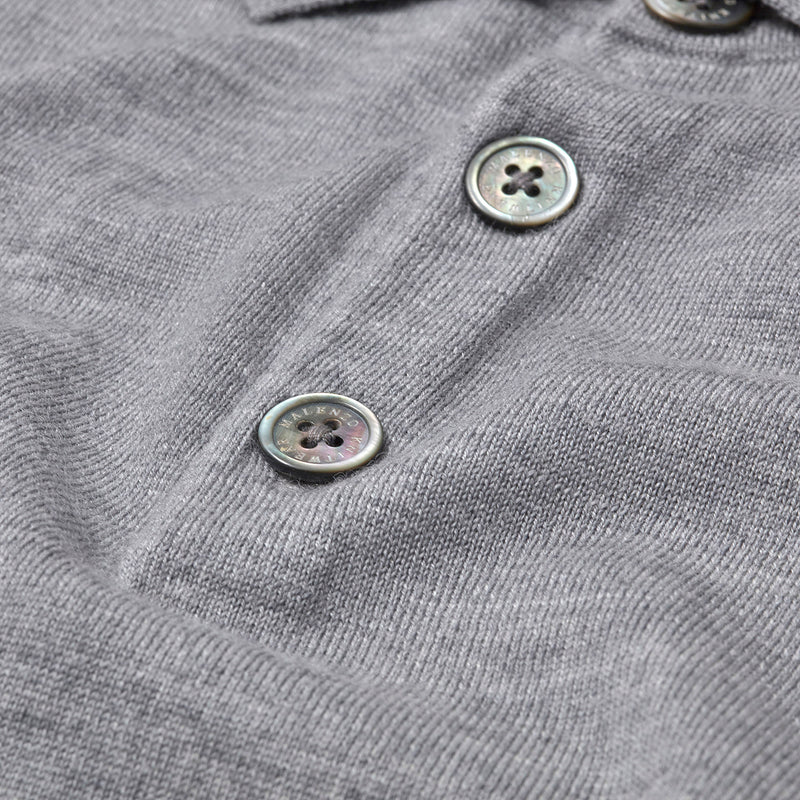 Slim Fit 'Palermo' Polo in Silver Marl