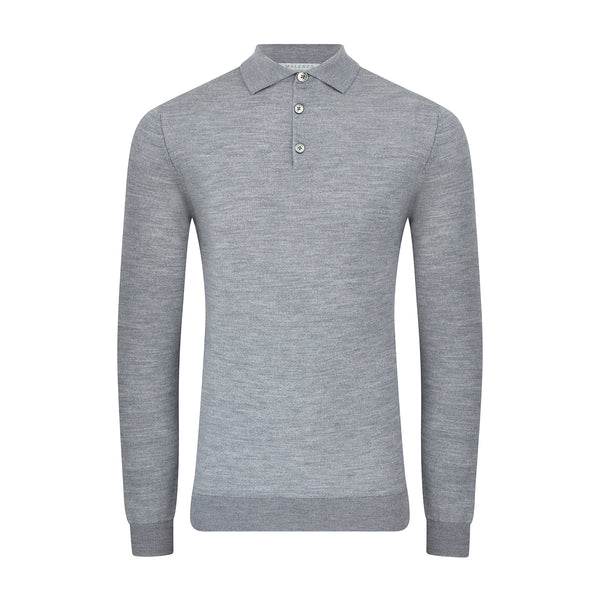 Slim Fit 'Palermo' Polo in Silver Marl