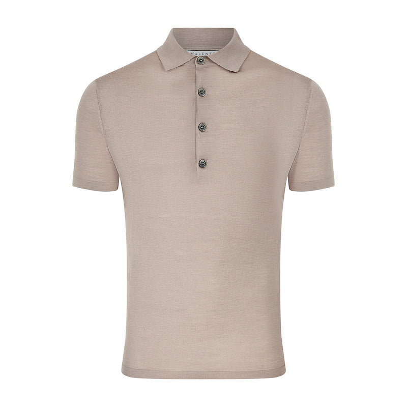 Slim Fit 'Varenna' Polo in Light Sand