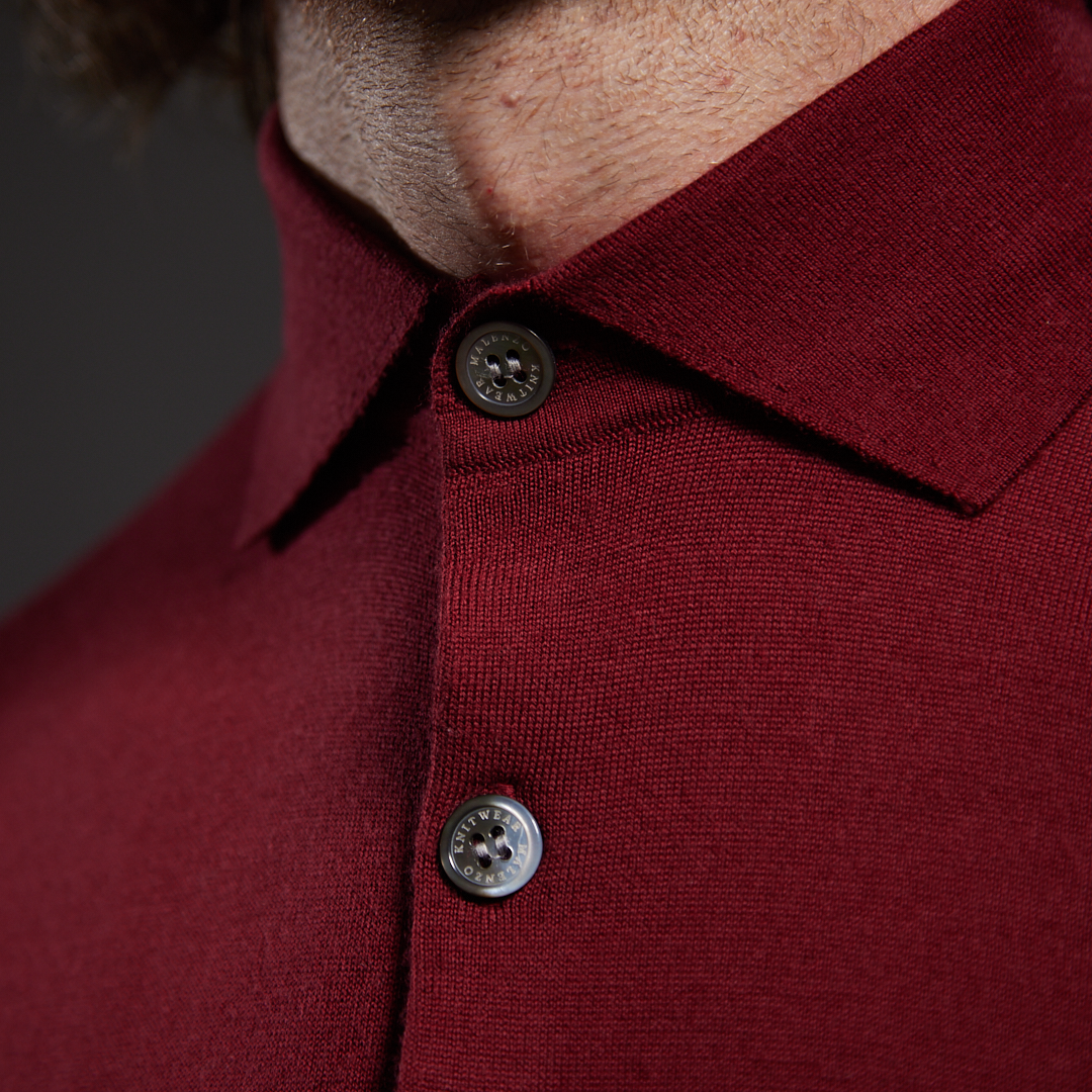 Slim Fit 'Varenna' Polo in Bordeaux