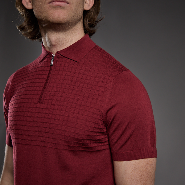 Slim Fit 'Florence' Polo In Bordeaux Red