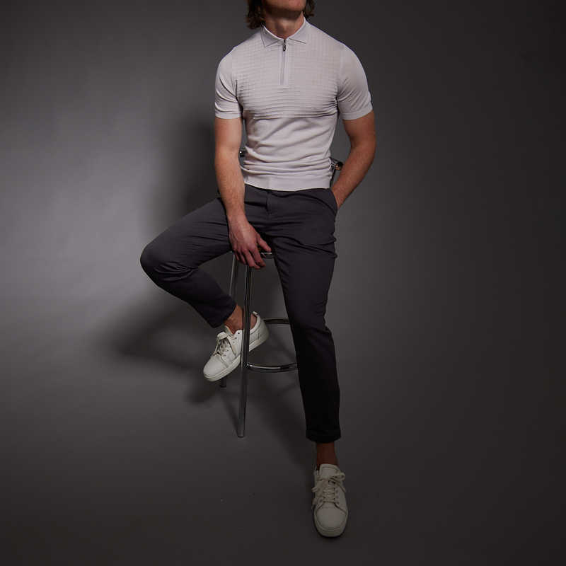 Slim Fit 'Florence' Polo In Ice Grey