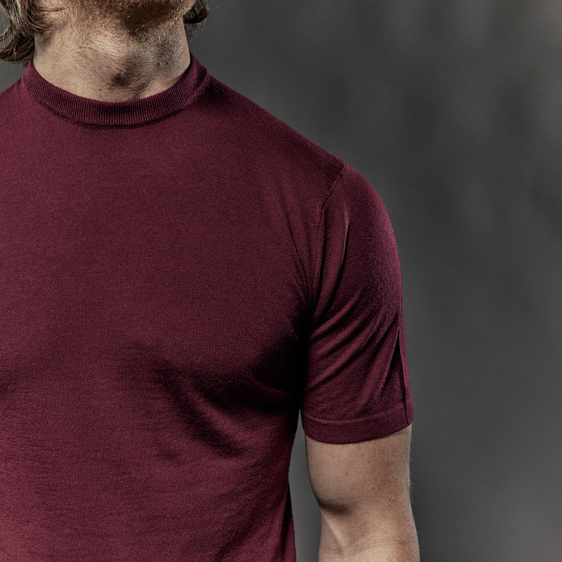 Slim Fit 'Capri' T-Shirt in Burgundy