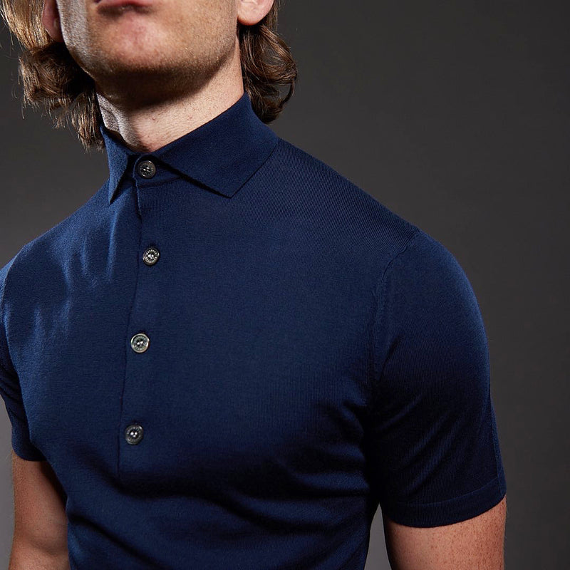 Slim Fit 'Varenna' Polo in Navy