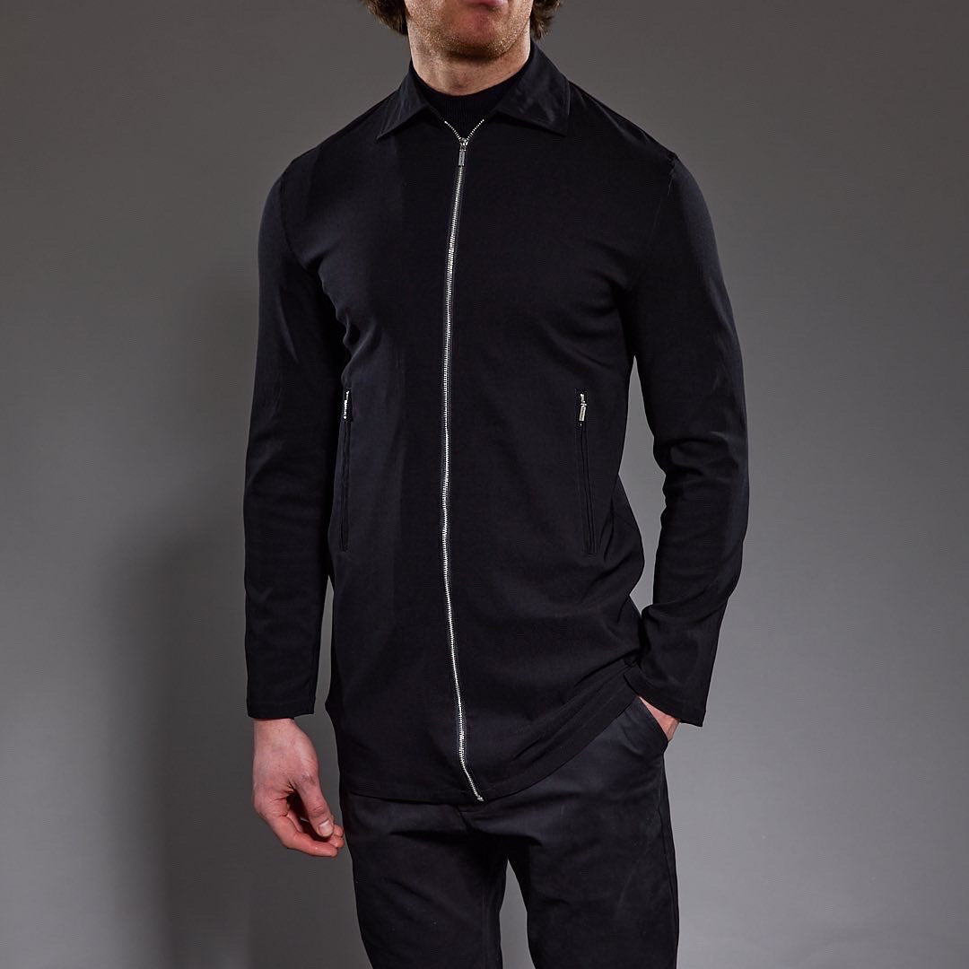 Slim Fit ‘Tuscany’ Mac Jacket in Black