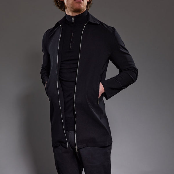 Slim Fit ‘Tuscany’ Mac Jacket in Black