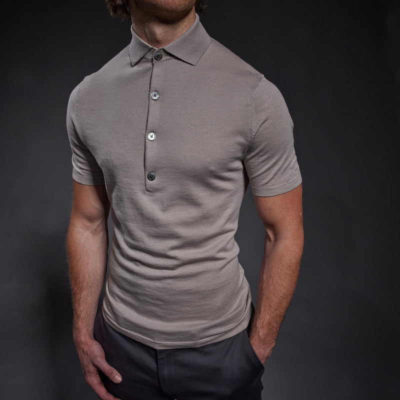 Slim Fit 'Varenna' Polo in Light Sand