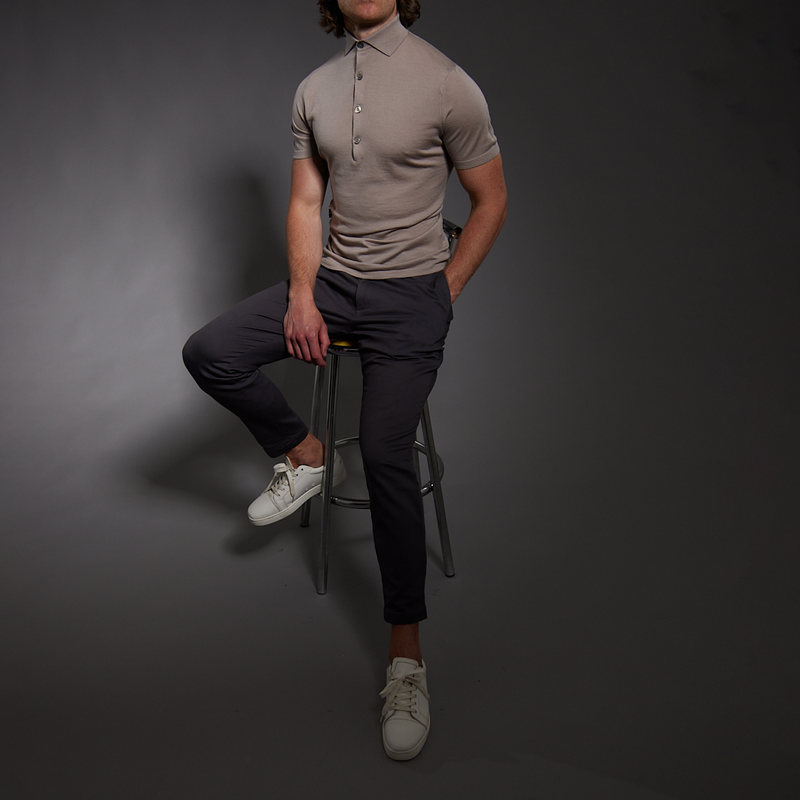 Slim Fit 'Varenna' Polo in Light Sand